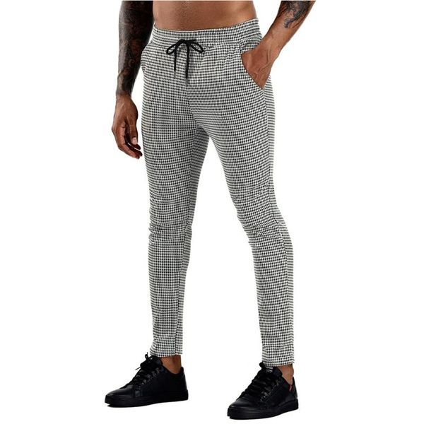 

men's pants spring/summer nice format pocket design with drawstring casual, Black