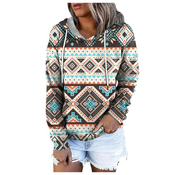 

women's hoodies & sweatshirts autumn and printed retro long sleeve casual pullover clothes with pocket sudaderas con capucha, Black