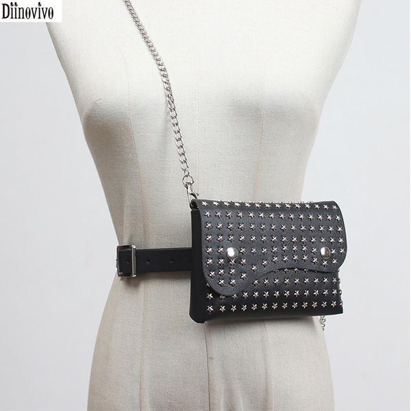 

diinovivo sparkling star diamond waist chest bag fanny pack phone small women female purse whdv1648 bags