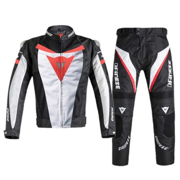 

new denis motorcycle riding tex titanium alloy four seasons locomotive anti fall racing mesh suit2021, Black;white
