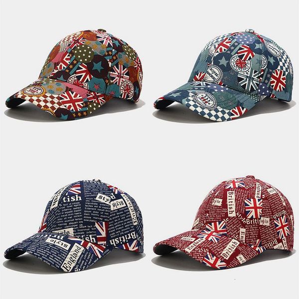 

new meter character national flag graffiti baseball cap men's and women's fashion brand pure cotton cap summer sun hat, Blue;gray