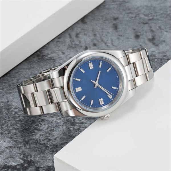 

2022 new 36mm polished automatic men watch oyster bracelet nh35a miyota 8215 pt5000 movement sapphire crystal green luminous diala39, Slivery;black