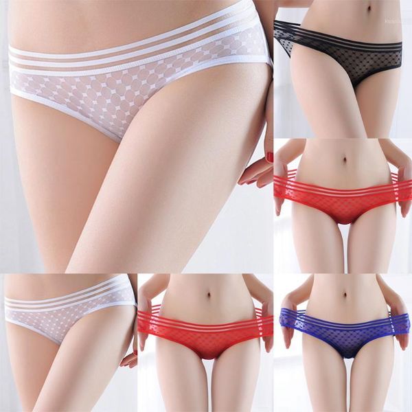 

women's panties transparent gauze women no trace low-waisted seamless breathable close-fitting smooth lady underwear, Black;pink