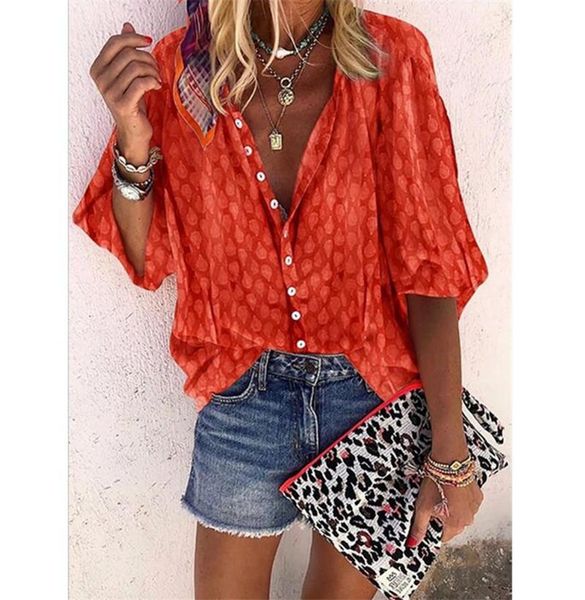 

multi color women's shirt fashion casual loose mix short sleeve single breasted spring summer trend youth temperam blouses & shirts, White