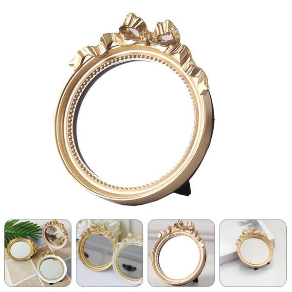

mirrors 1pc single sided little mirror hand-held small make bowknot