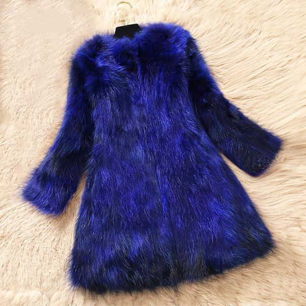 

women's fur & faux winter coat women real raccoon dog jacket double-faced coats casual abrigo mujer z602, Black