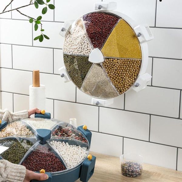 

storage bottles & jars practical special multifunction wall mounted dry food cereal dispenser for home rice box bucket
