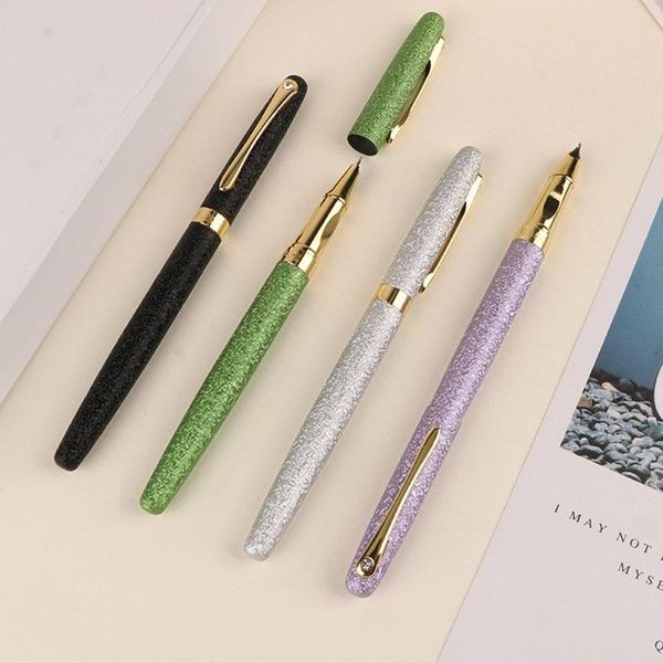 

fountain pens luxury quality student office metal positive posture pen school supplies writing ink stationery 0.38/0.5mm iridium