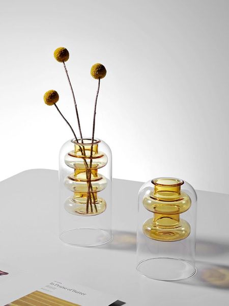 

vases nordic creative color hydroponics transparent glass vase living room deskart home decoration ornaments