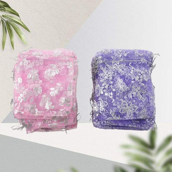 

gift wrap 100pcs mixed organza pouch wedding bead candy bags pouches