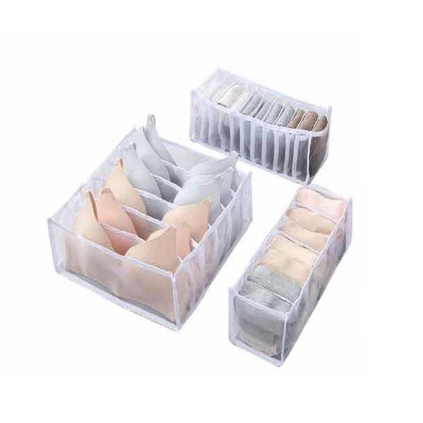 

storage drawers 1/3pcs home separated underwear bra organizer box socks dormitory closet 7 /11 grids foldable drawer