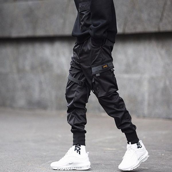 

running pants 2021 men's pure cotton sports casual foot high-quality overalls hong kong tide harlan youth trousers, Black;blue