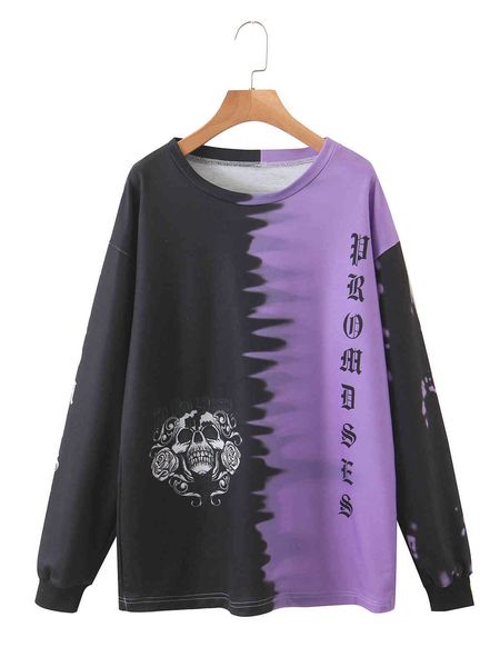 

trendy iadies' sweaters xl / 3091et women's hoodies clothing 2021 summer fashion leisure flower print stitching sweater for womenh, Black