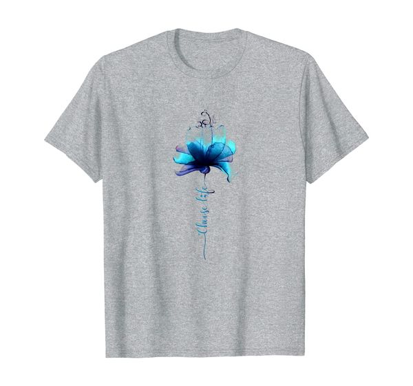 

choose life flower suicide prevention awareness shirt, White;black