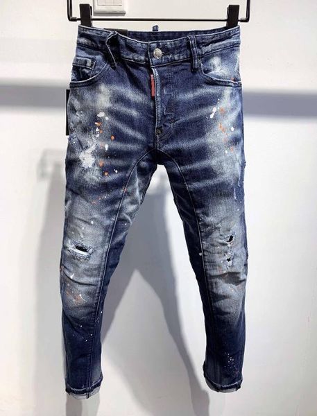 

men's jeans dsenqi men ripped for pants biker outwear man a366, Blue