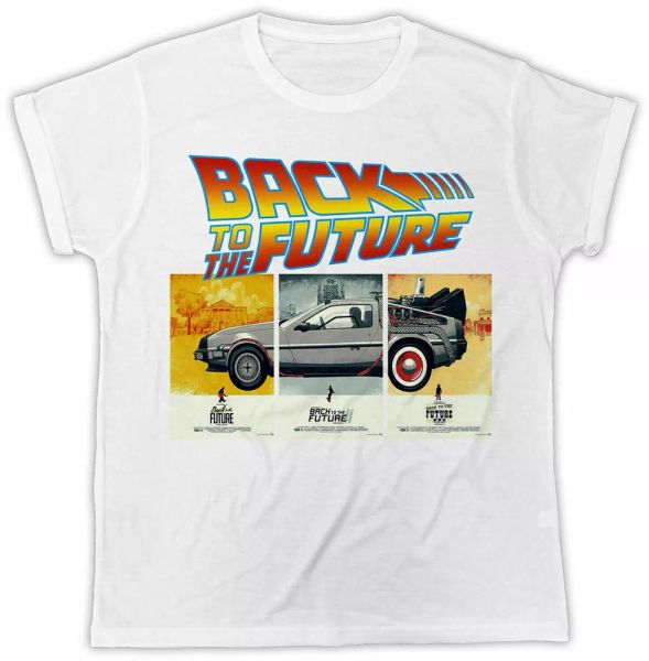 

Back to the Future T-shirt Inspired McFly Movie 80s Retro Dad xmas Film Gift, White;black