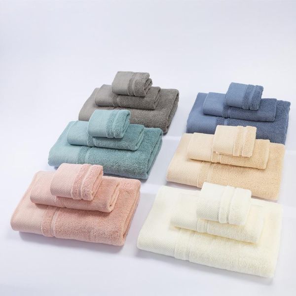 

pure color absorbs soft and fluffy solid bath towel face set,