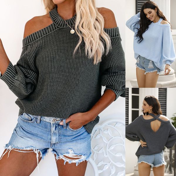 

women's sweaters autumn and winter women's sweater, modern, simple, pendant, off shoulder, shoulder sweater q2vk, White;black
