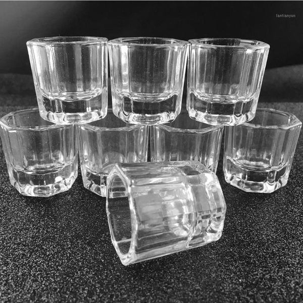 

transparent glass bowl cup acrylic powder container nail manicure salon tools