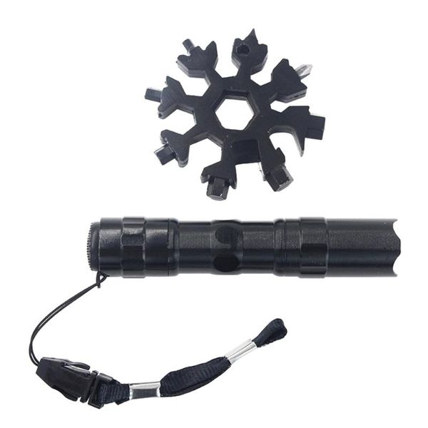 

professional hand tool sets 2 in 1 with lanyard durable hiking led set snow spanner practical tools portable screwdriver outdoor