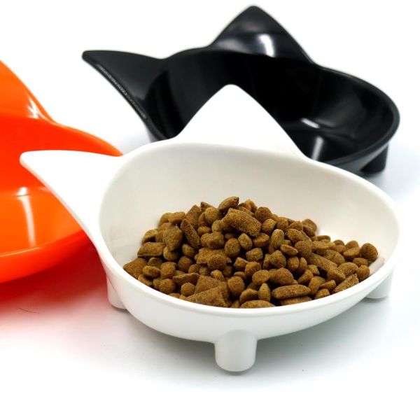 

cat bowls & feeders food bowl non-slip ears shape feeder pet tableware thickened cute water dispenser for cats dishes pets supplies