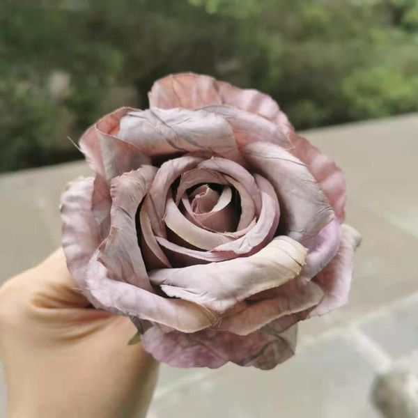 

9-10cm/2pcs,artificial silk flowers morandi court rose heads,real touch big rose,diy wedding party home decoration,hat,corsage decorative &