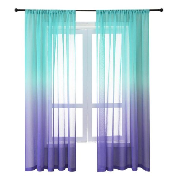 

curtain & drapes reversible home decor privacy bedroom voile panel light filtering living room cafe kitchen ombre drape window romantic