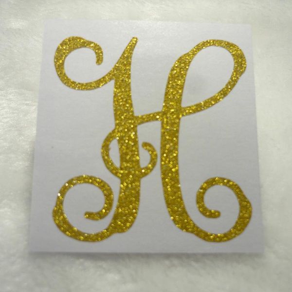 

multi size letter h gold glitter stickers for wood gift wrap