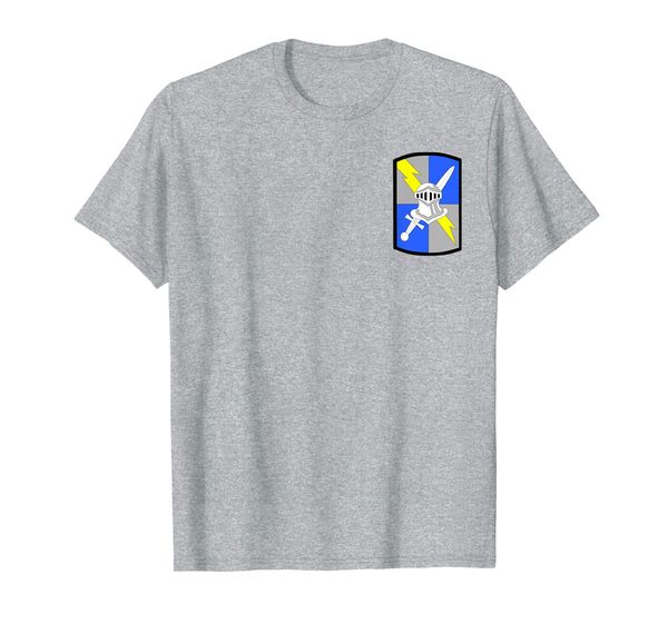

513th military intelligence brigade army inscom patch t-shirt, White;black