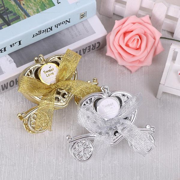 

gift wrap 10pcs love carriage wedding box party favors chocolate gold and silver for baby birthday