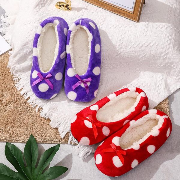 

winter plush slippers women soft warm home animal print cute cartoon indoor shoes size, Black