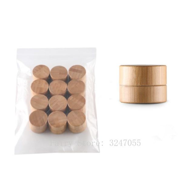 

storage bottles & jars 5g 10g empty refillable natural bamboo makeup jar pot travel face cream/lotion/cosmetic container accessories