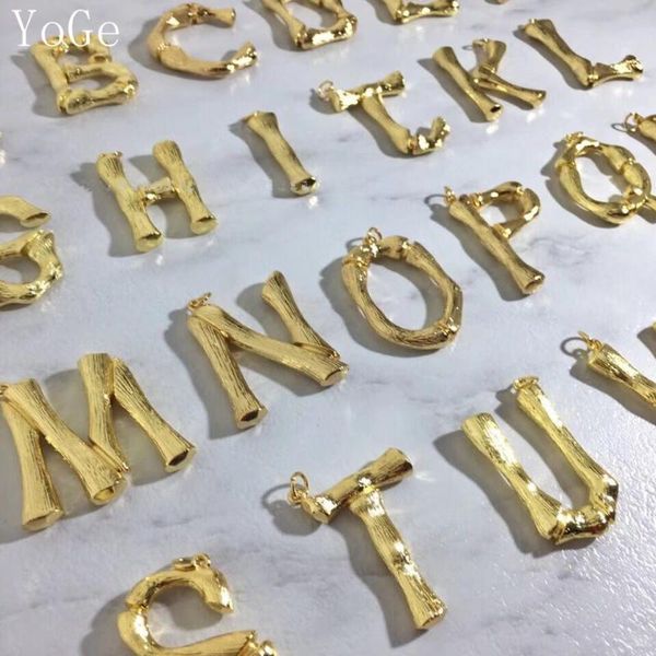 

pendant necklaces yoge wedding&party jewelry for women, p1228 retro alphabet exaggerated 26 letters necklace, Silver