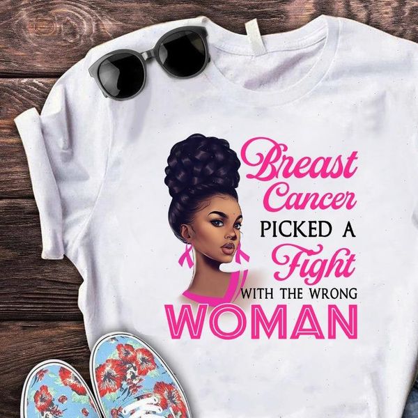 

fight breast cancer black queen women girl print magic fashion dope educated melanin girls, White