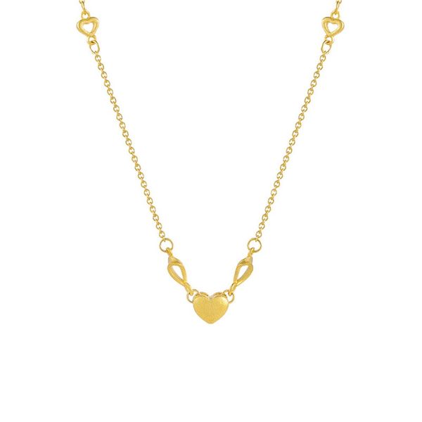

women's heart-shaped clavicle 24k gold plated necklace chains njgn021 fashion wedding gift women yellow gold plate chain necklaces, Silver