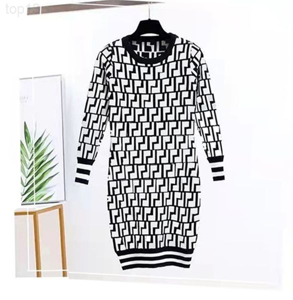 

women designer sweater jumpers knit jumper design coat knitwear woman round neck pullover embroidery letters autumn ladies pullovers dresses, White;black