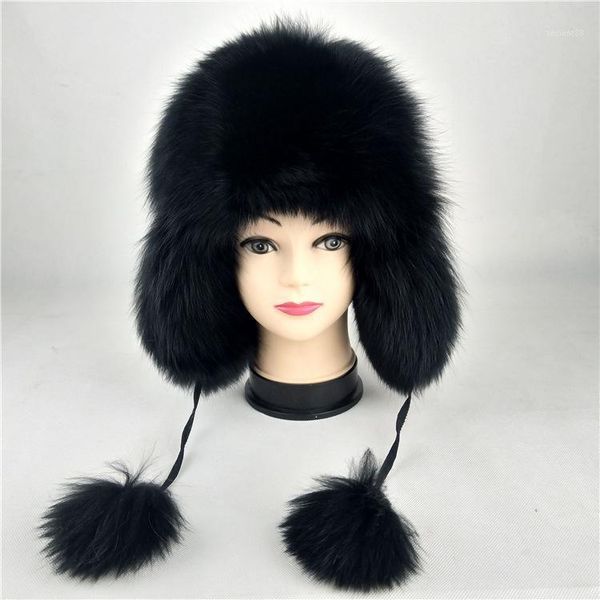 

berets 69550 fashion russian hat natural fur hats men and women winter real bomber, Blue;gray