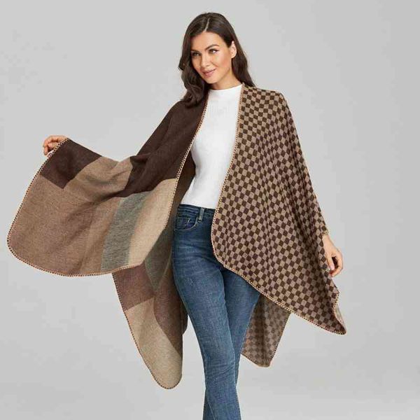 Lenços Scarv Marca Mulheres Inverno Cachecol Quente Xaile Ladi Vintage Grosso Cobertor Envoltório Cashmere Poncho Cap Feminino Echarpe Pashmina