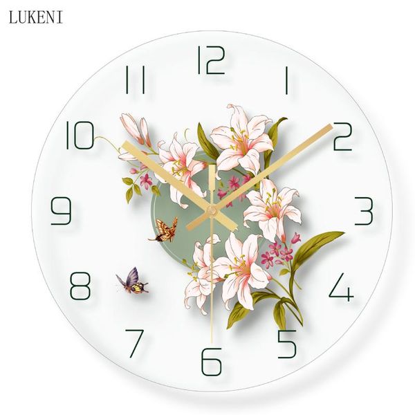 

wall clocks lily tempered glass clockwall decor home