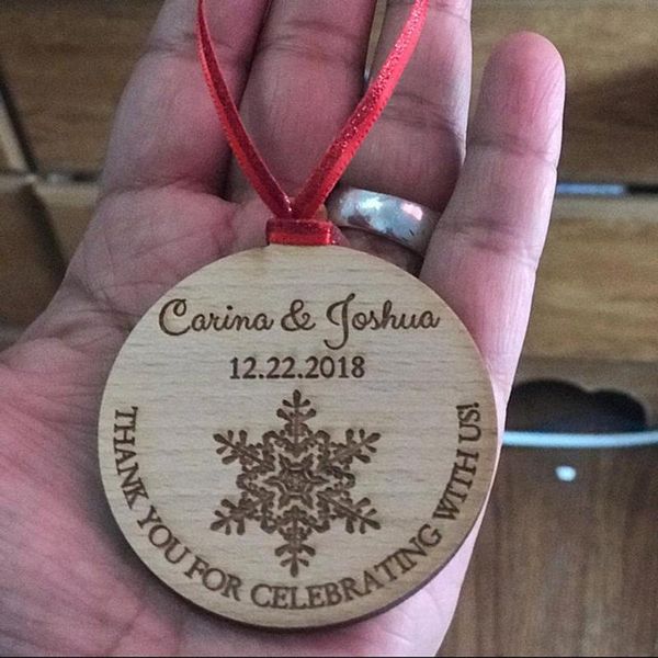 

party favor wedding ornaments favors personalized wooden custom