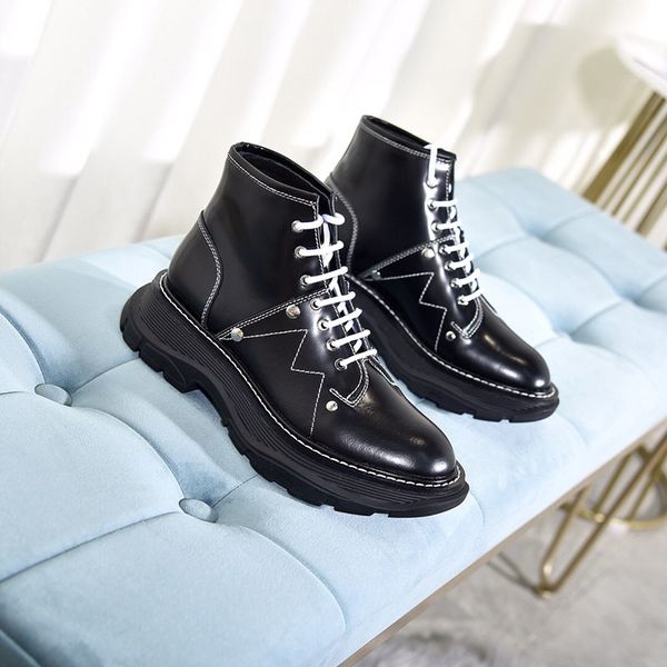 

ootie designer platform boots lady heel martin shoes, Black