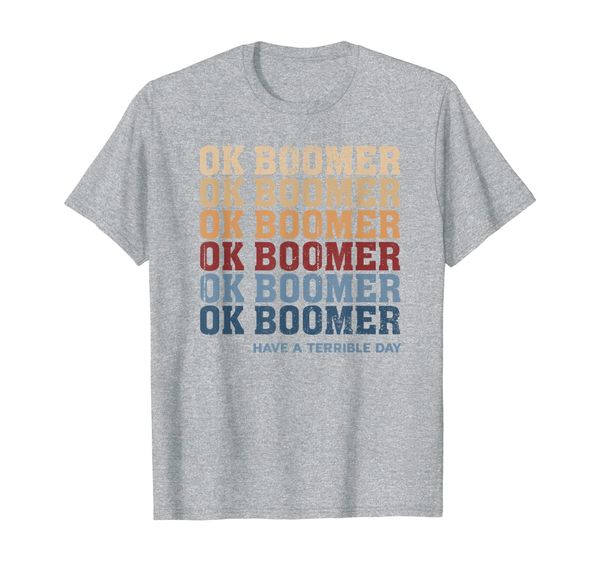 

ok boomer funny trending millennial meme t-shirt, White;black