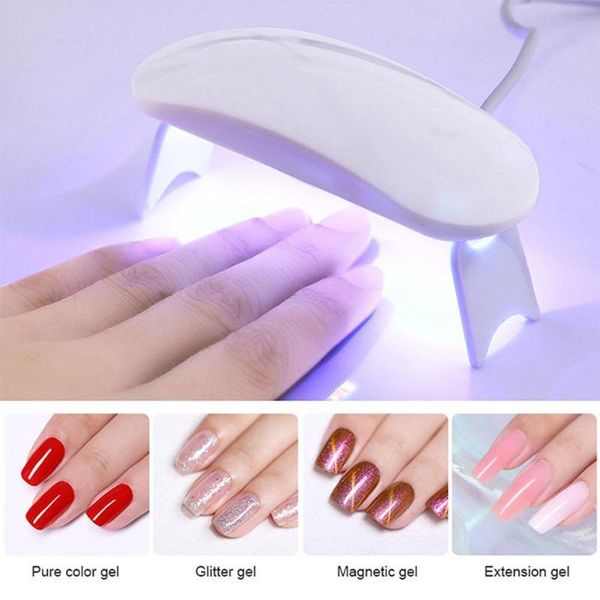 

nail glitter usb mini potherapy machine, led lamp, uv polish baking portable curing lamp, Silver;gold
