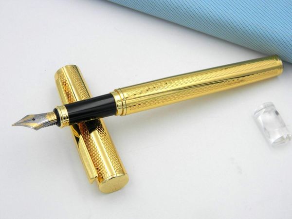 

fountain pens golden textured waves metal office fashion iridium pen m
