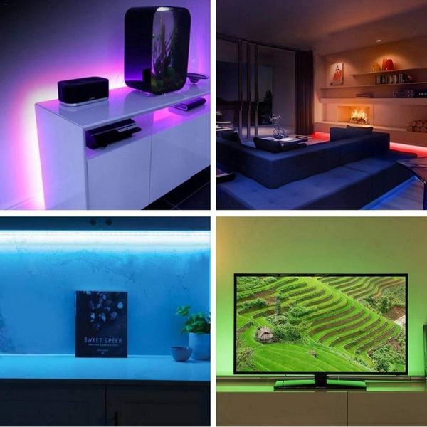 

strips rgb strip light tv background with usb power supply changing color 2m 30led