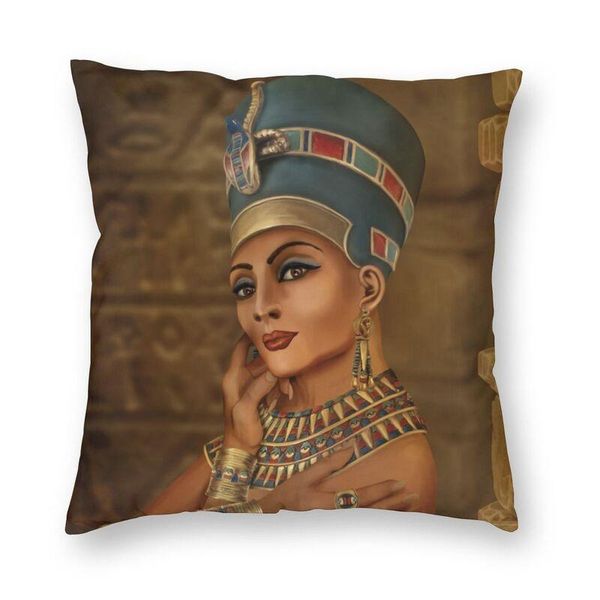 

cushion/decorative pillow nefertiti cushion cover sofa home decor egyptian queen square case 45x45cm
