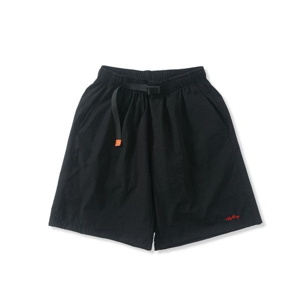 

male japan korea basic style streetwear cargo shorts men summer hip hop casual loose quick dry sports men's, White;black