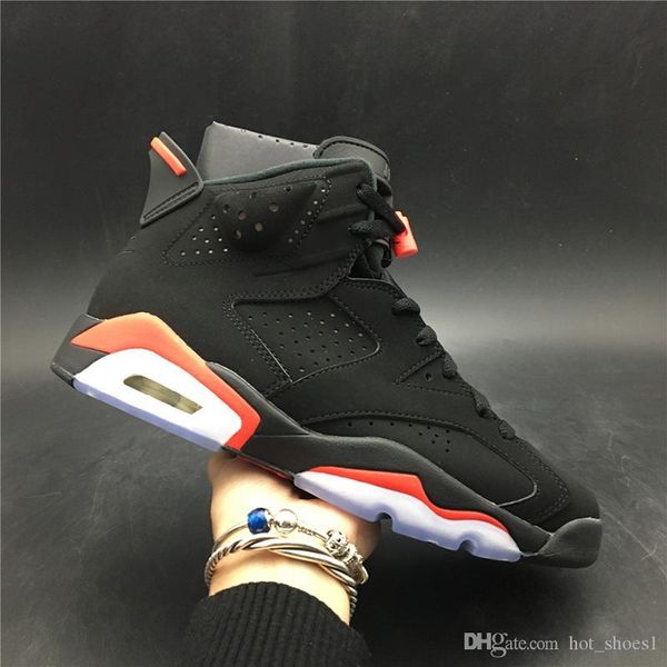 

air  black infrared 384664-060 6s vi men sports shoes casual sneakers trainers with original box us7-13, Black;white