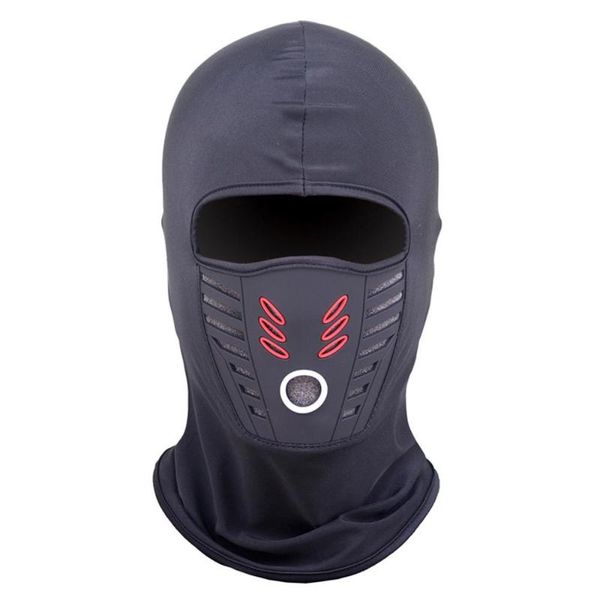 

cold weather windproof thermal fleece neck warm balaclava waterproof facemask winter hat summer sun cycling caps & masks, Black