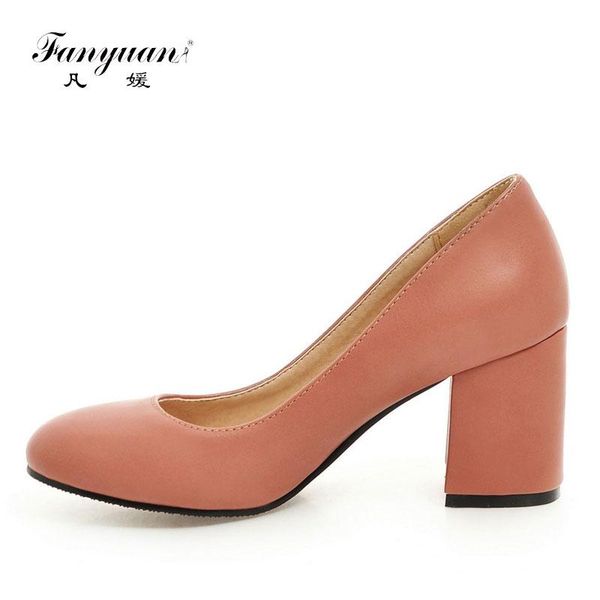 

dress shoes fanyuan fashion slip on shallow pumps spring/autumn candy colors office classics round toe high heels women's, Black